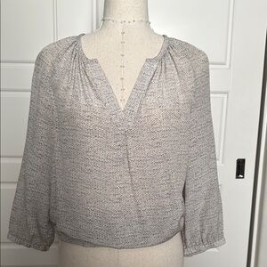 Cynthia Rowley 100% Silk Women's Gray Blouse